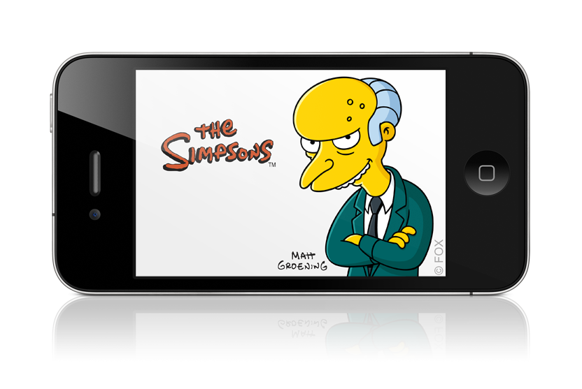 Mr. Burns and Marge Simpson on TomTom
