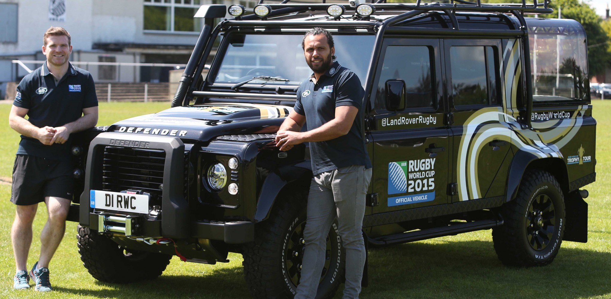 Land Rover Defender on Rugby Trophy Tour