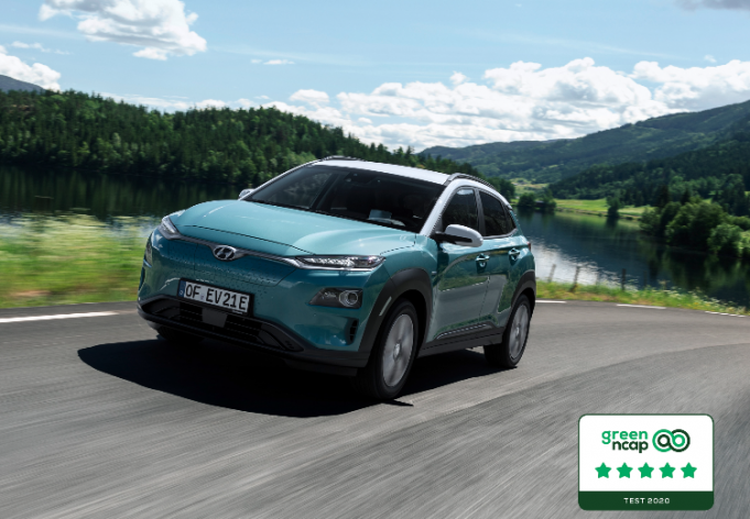 Hyundai Kona Electric Gets 5-Star Green NCAP Rating